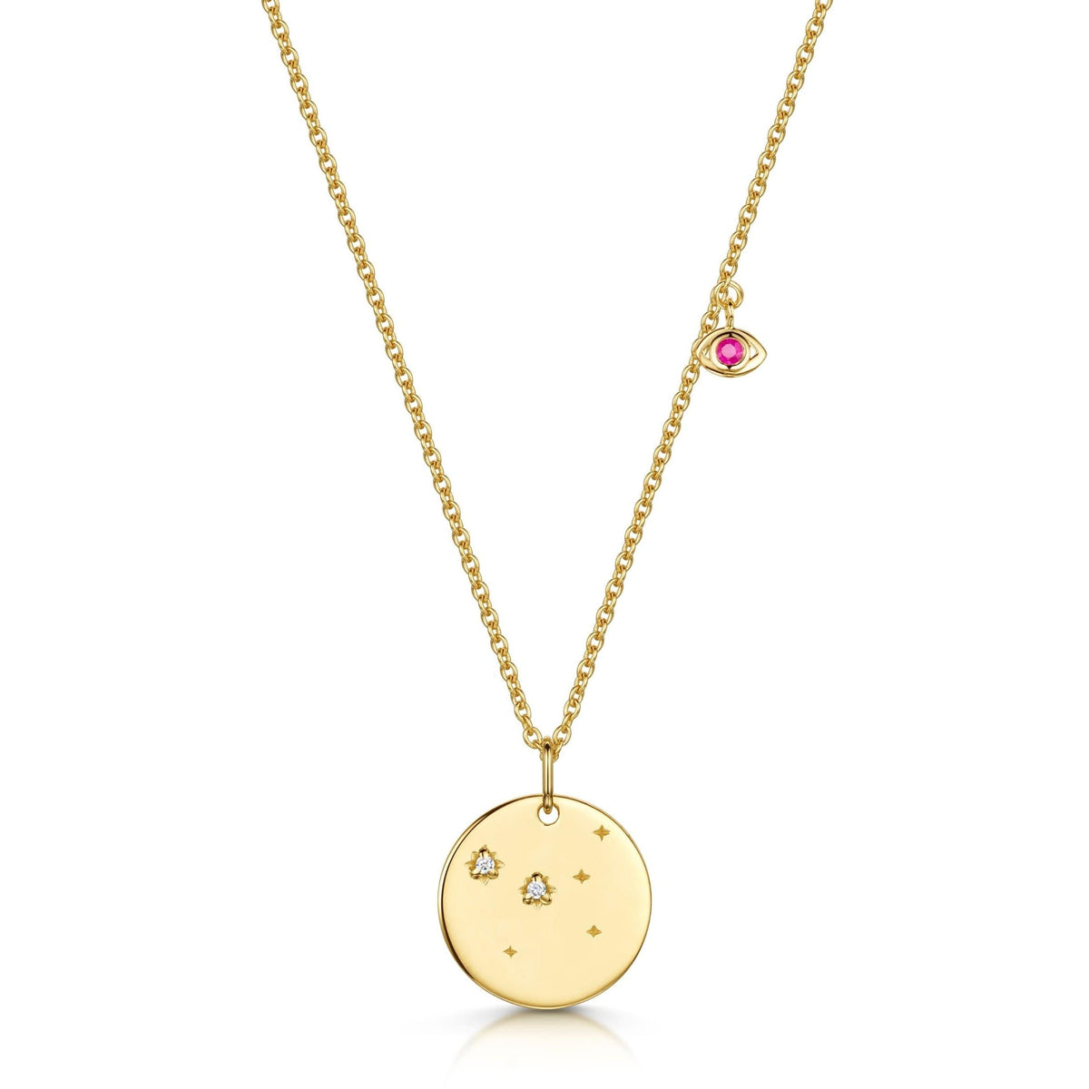 Cancer Double-Sided Zodiac & Constellation Necklace