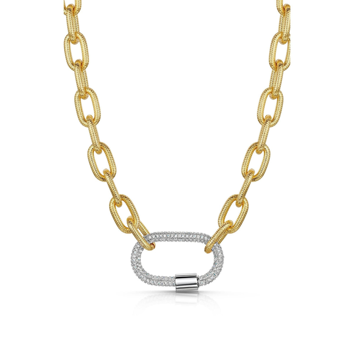 Fervor Links- Rhodium Carabiner