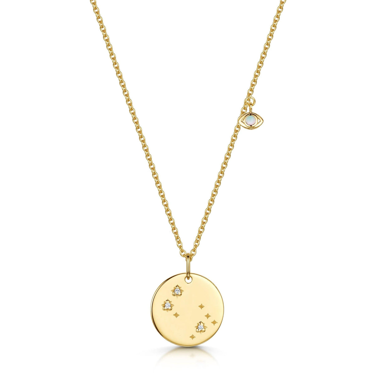 Gemini Double-Sided Zodiac & Constellation Necklace