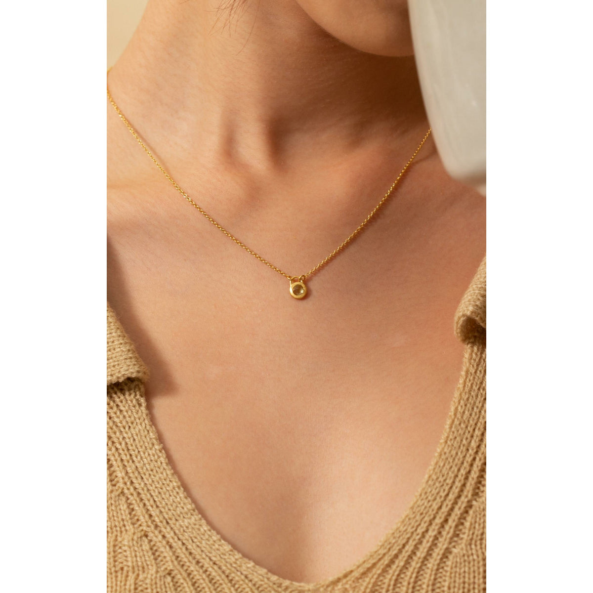 Keyhole Rose Cut Peridot Necklace