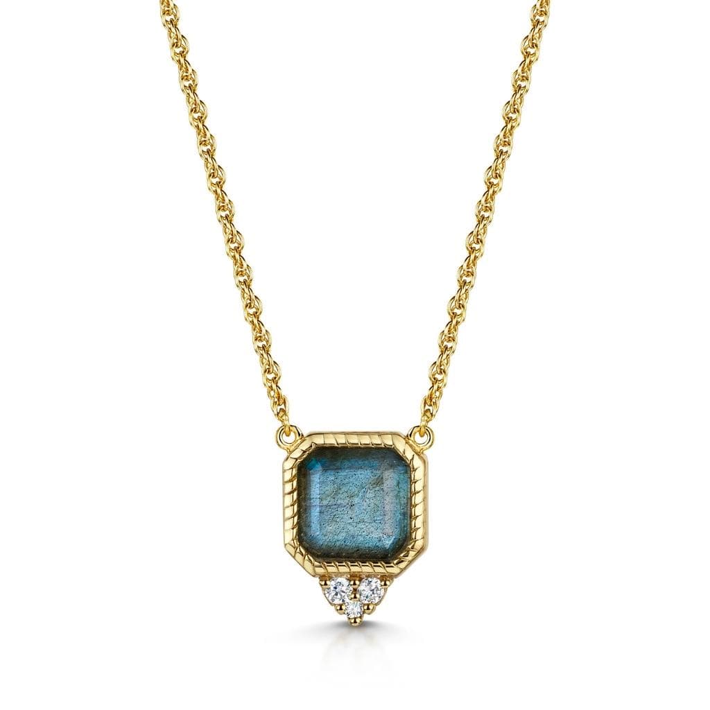 Labradorite Asscher Cut Necklace