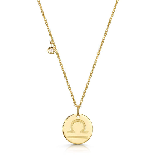 Libra Double-Sided Zodiac & Constellation Necklace
