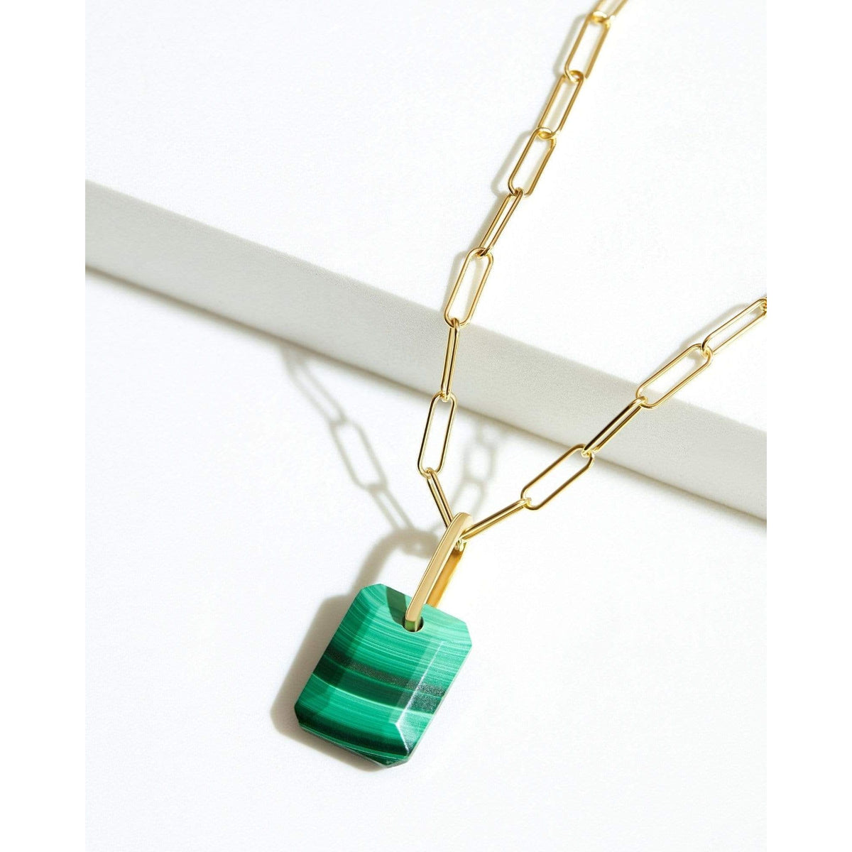 Malachite Slab Necklace