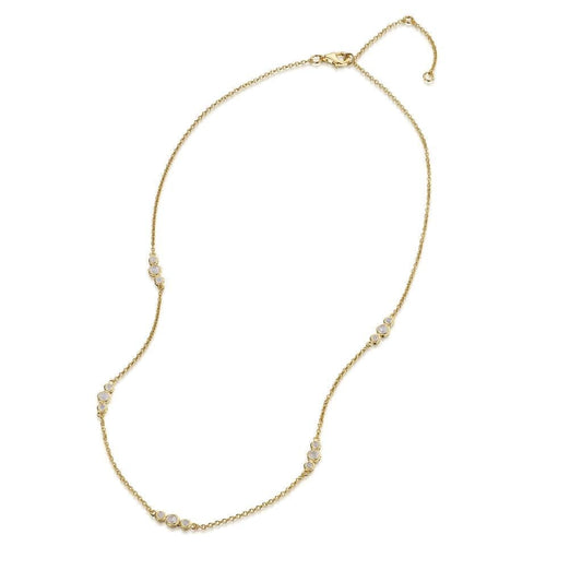 Malaika Rainbow Moonstone Bubbles Necklace