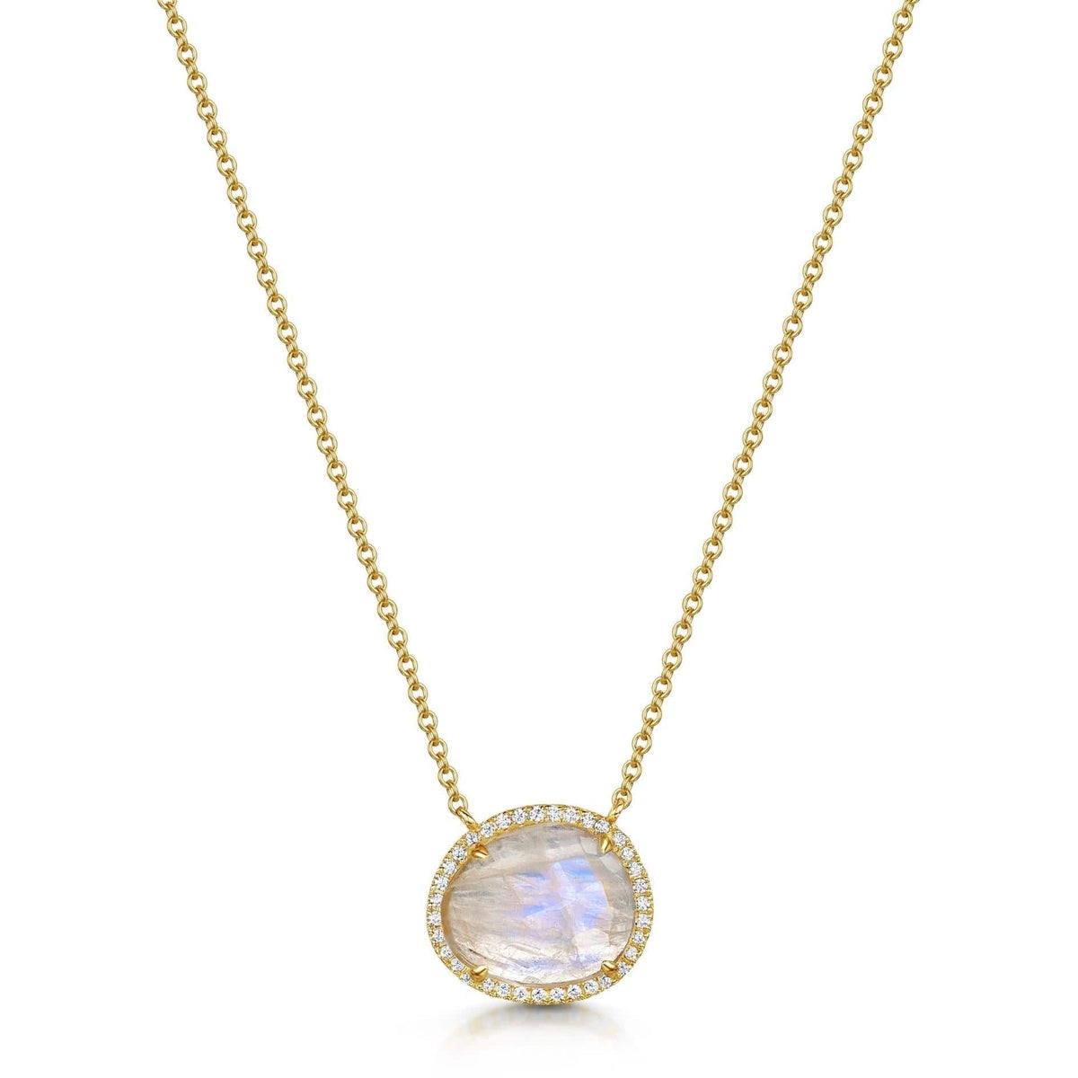 Malaika Rainbow Moonstone Island Necklace