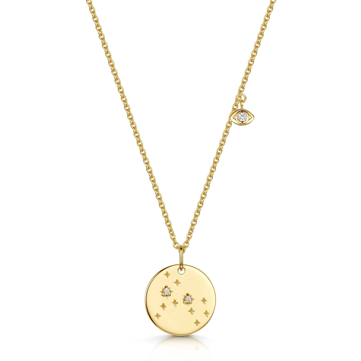Pisces Double-Sided Zodiac & Constellation Necklace