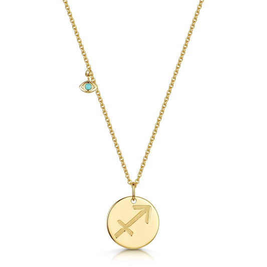 Sagittarius Double-Sided Zodiac & Constellation Necklace