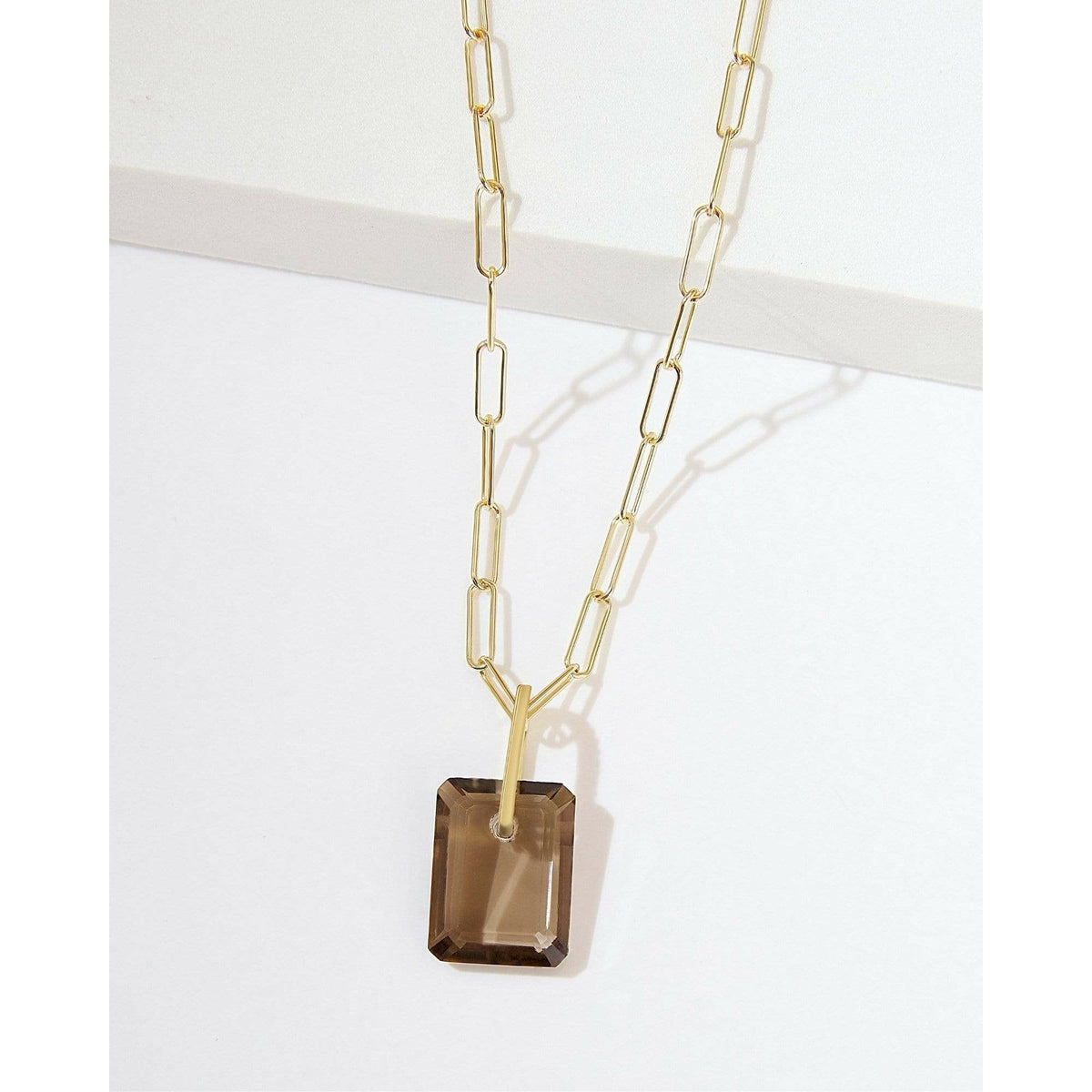 Smoky Quartz Slab Necklace