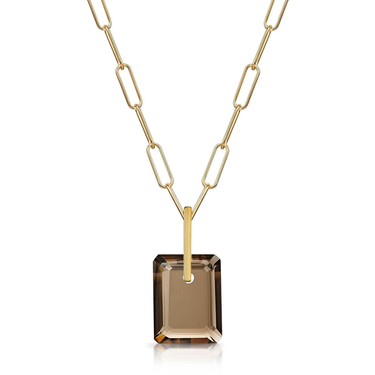 Smoky Quartz Slab Necklace