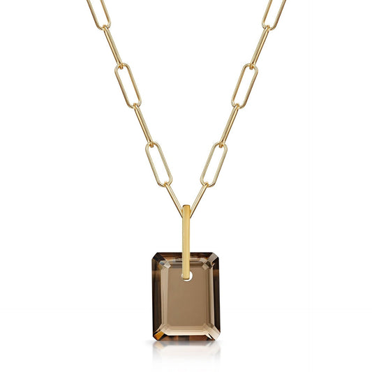 Smoky Quartz Slab Necklace