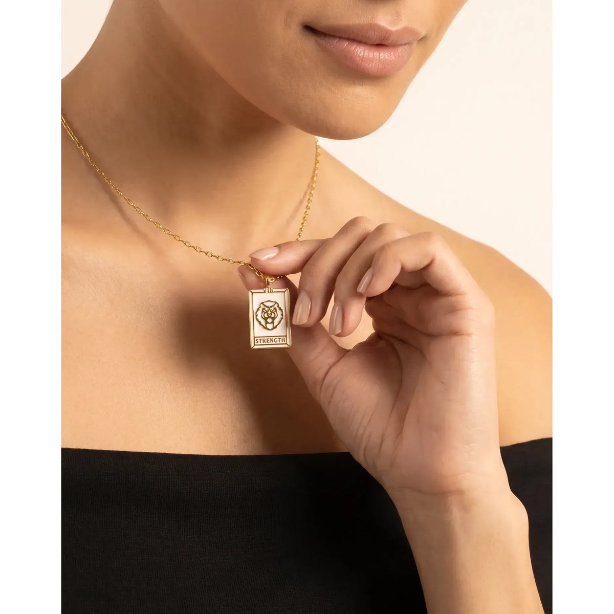Tarot Card- Strength Reversible Necklace