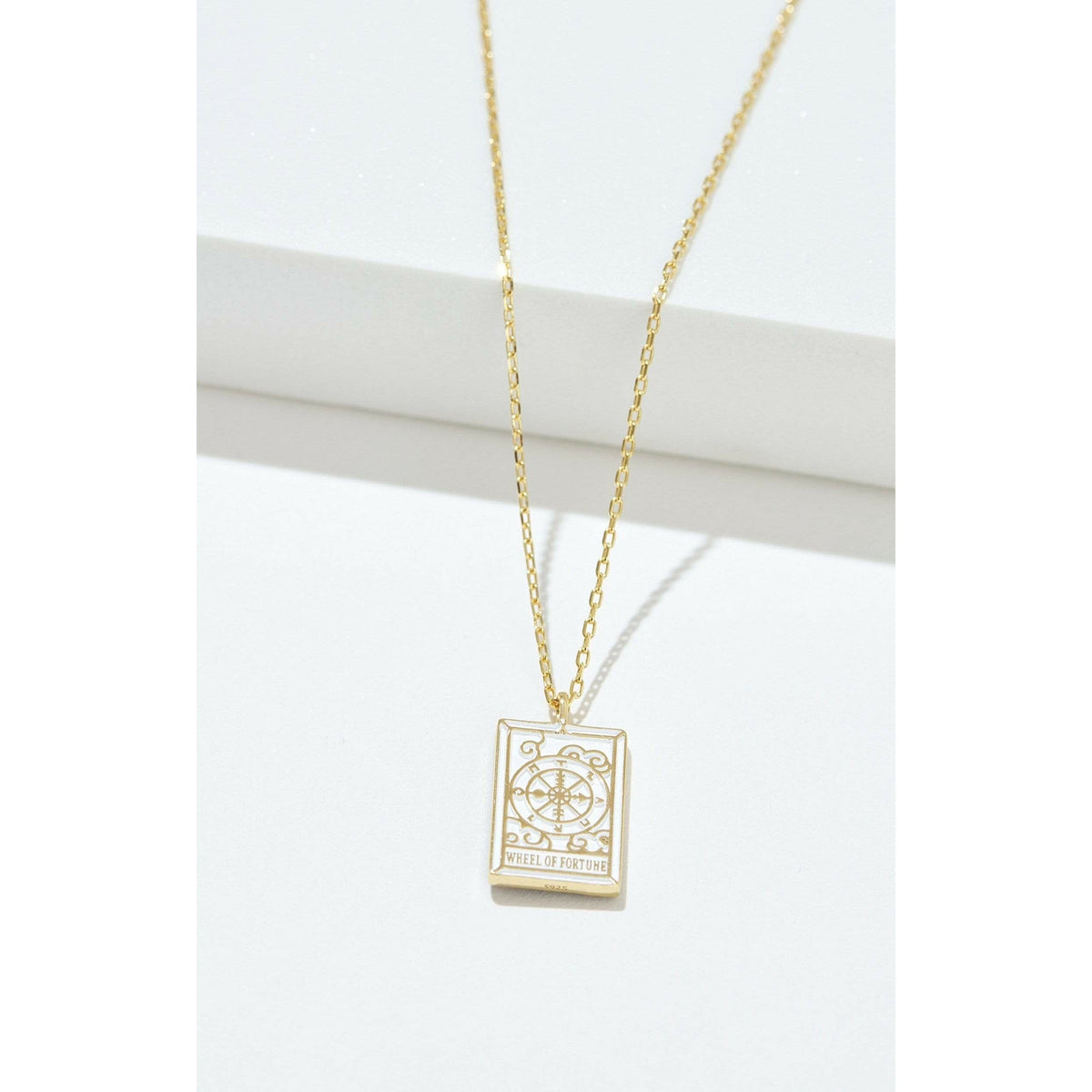 Tarot Card- Wheel of Fortune Reversible Necklace