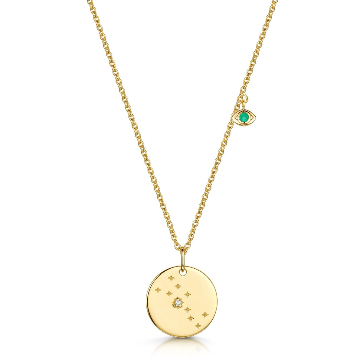 Taurus Double-Sided Zodiac & Constellation Necklace