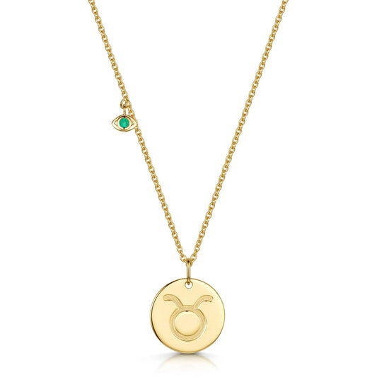Taurus Double-Sided Zodiac & Constellation Necklace