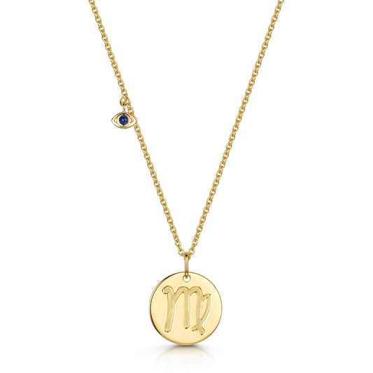 Virgo Double-Sided Zodiac & Constellation Necklace