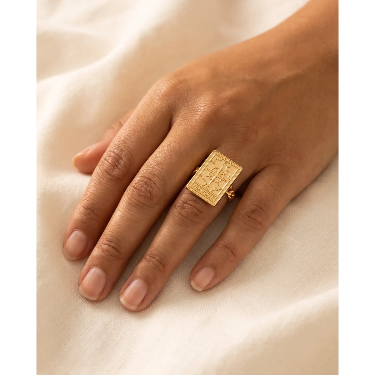 Tarot Card- The World Reversible Ring