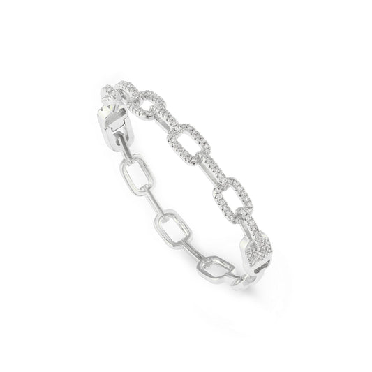 Sardinia Rhodium Cuff Bangle