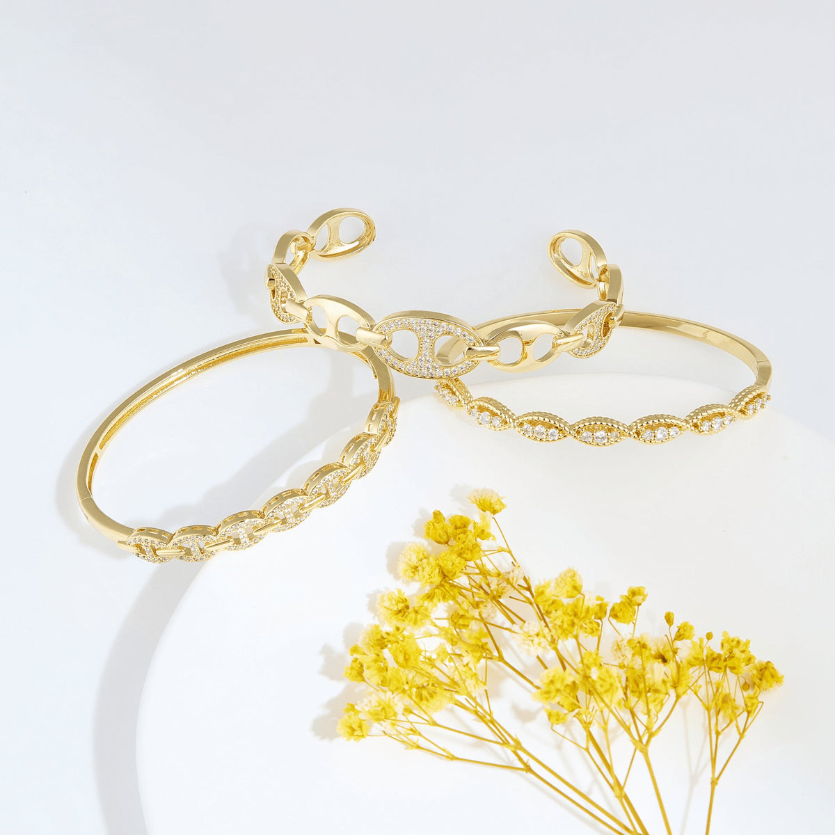 Sicily Gold Cuff Bangle