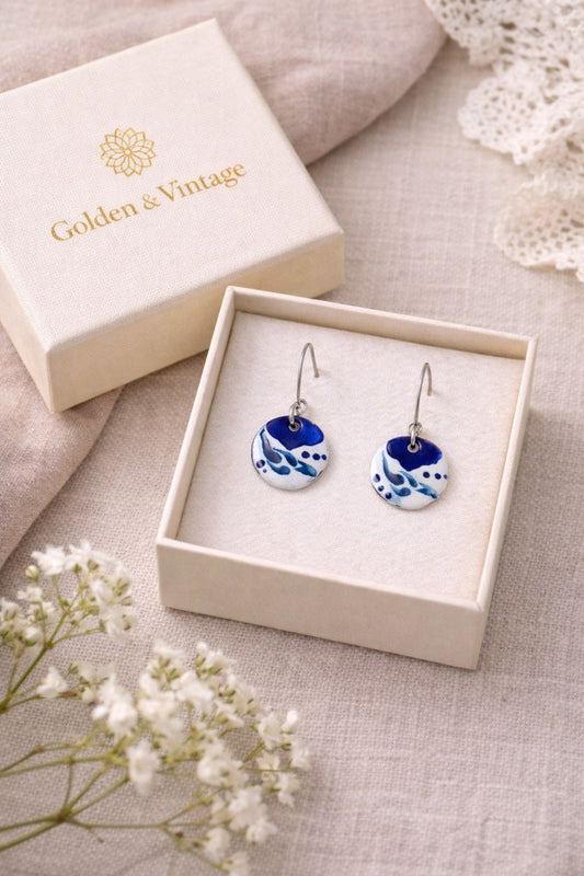 Minakari Earrings Design 1001 – Hand-Painted Persian Enamel Jewelry