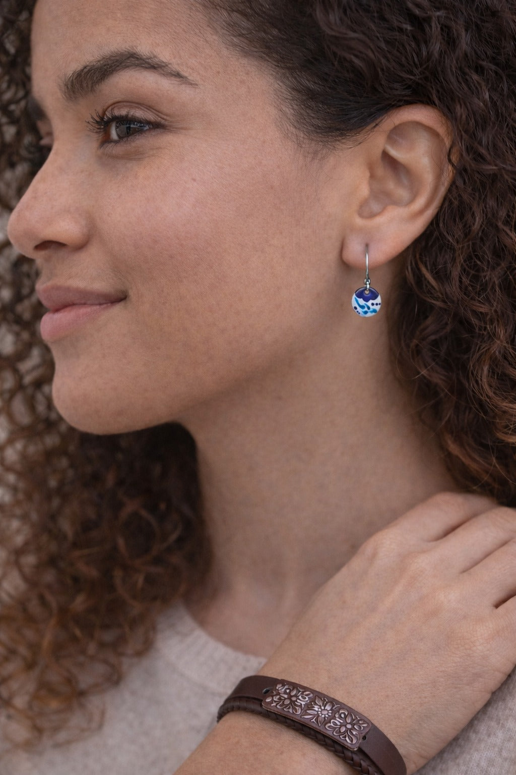 Minakari Earrings Design 1001 – Hand-Painted Persian Enamel Jewelry