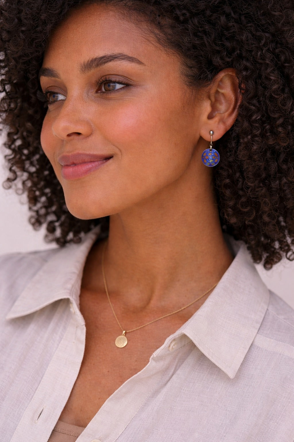 Minakari Earrings Design 1002 – Hand-Painted Persian Enamel Jewelry