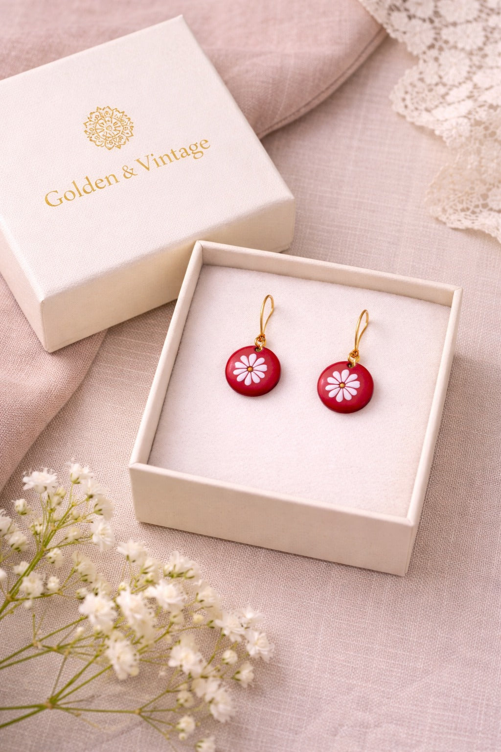 Minakari Earrings Design 1005 – Hand-Painted Persian Enamel Jewelry