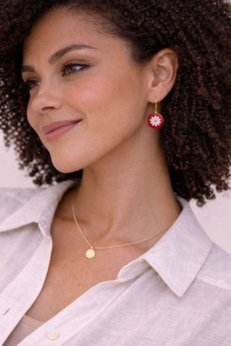 Minakari Earrings Design 1005 – Hand-Painted Persian Enamel Jewelry