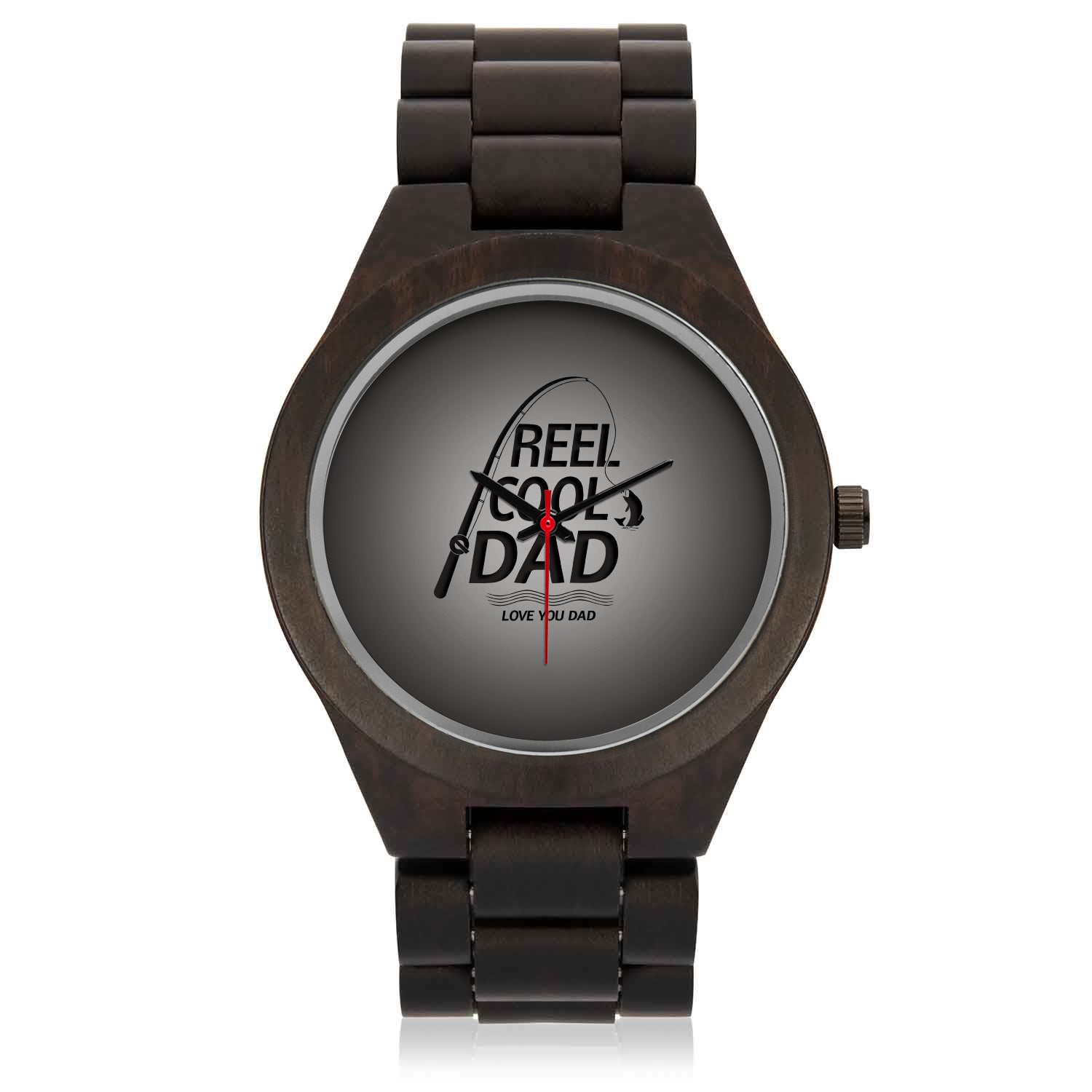 Father's Day Gift 2020, Custom Wooden Fishing Dad Wristwatch Personalized Gift For Dad