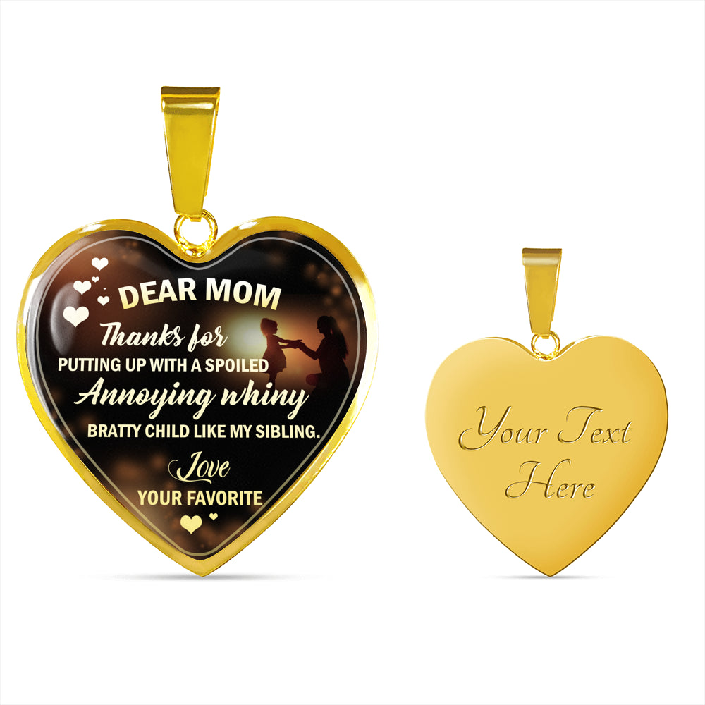 Amazing Customized Pendant Necklace Gift for Moms, Pendant Necklace for Wife, Necklace For Birthday