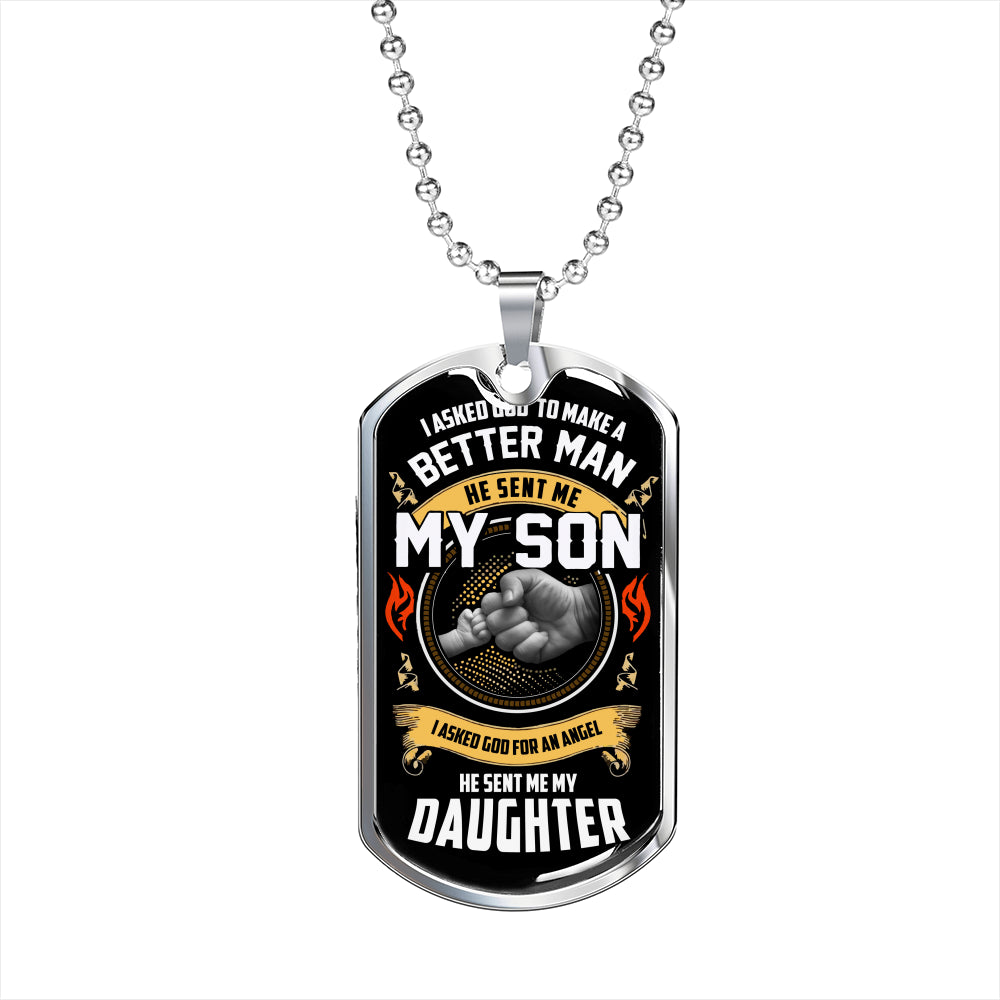 My Son My Daughter Luxury Customized Tag Personalized Gift For Dad