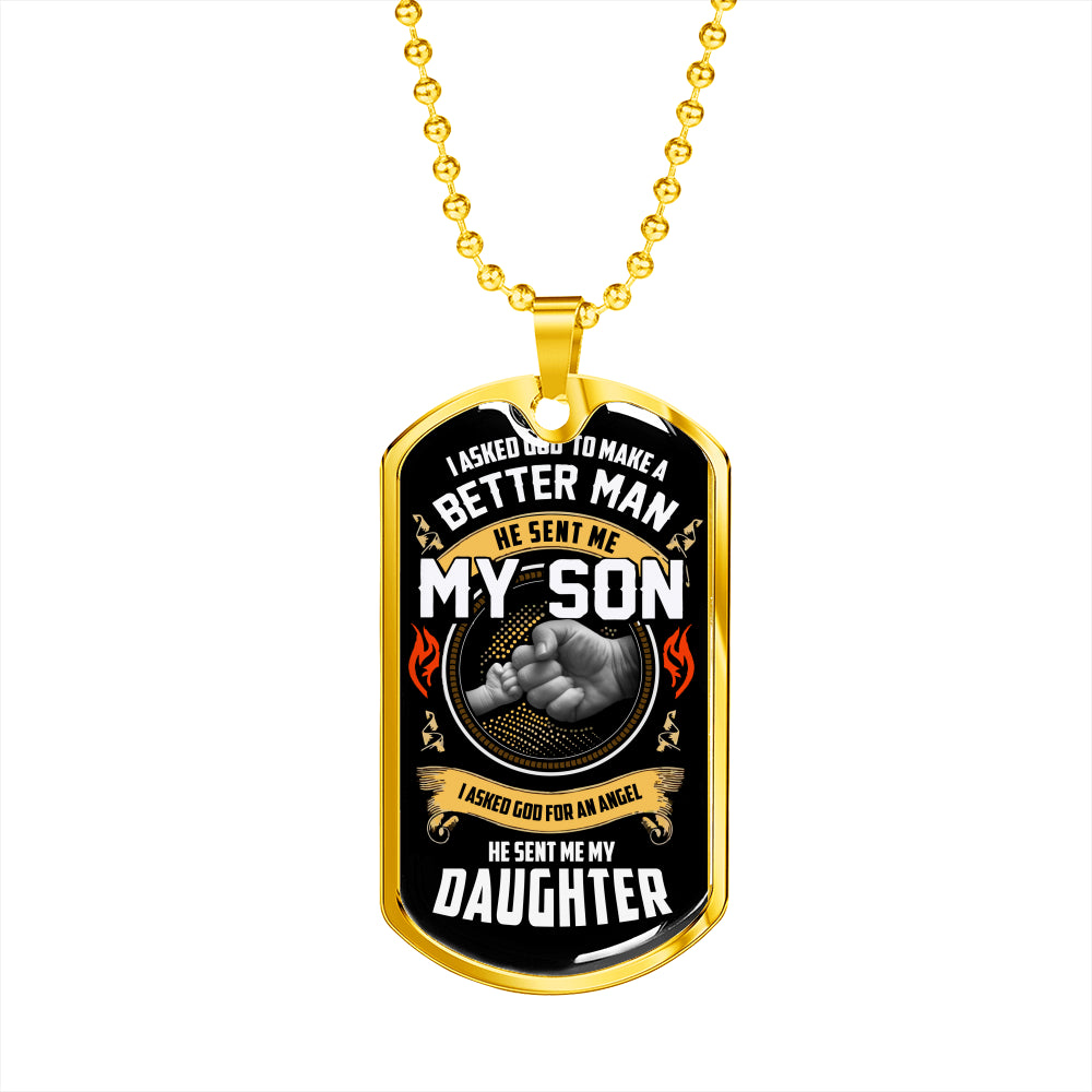 My Son My Daughter Luxury Customized Tag Personalized Gift For Dad