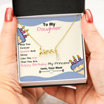 Amazing Scripted Love Pendant Necklace Gift Form Mom to Daughter!