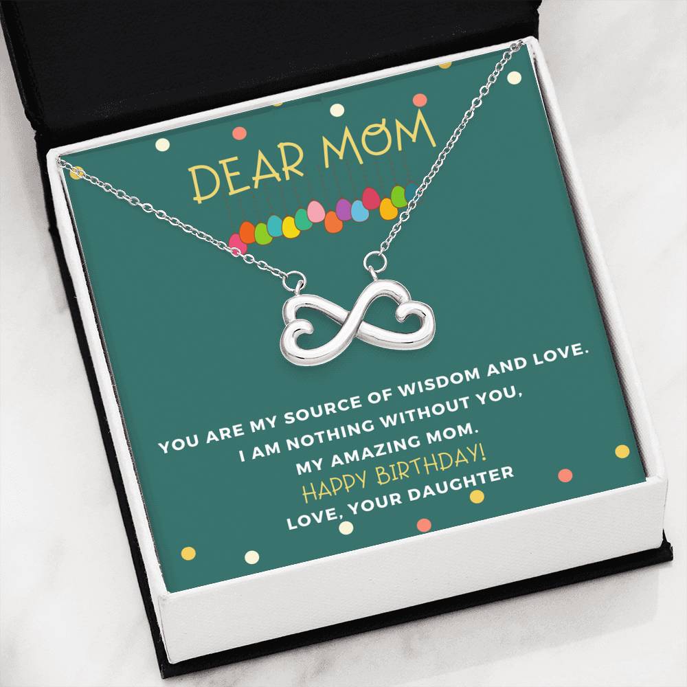 Amazing Infinite Love Pendant Necklace Birthday Gift From Daughter to Mom!
