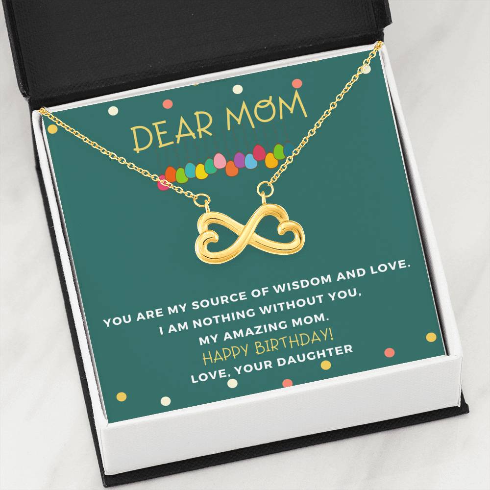 Amazing Infinite Love Pendant Necklace Birthday Gift From Daughter to Mom!