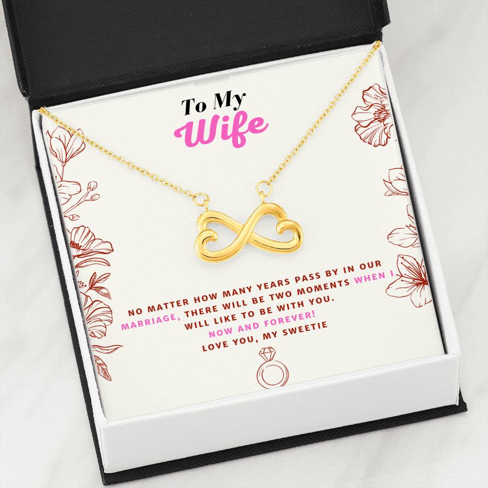 Amazing Anniversary Infinite Love Pendant Necklace Gift For Wife!
