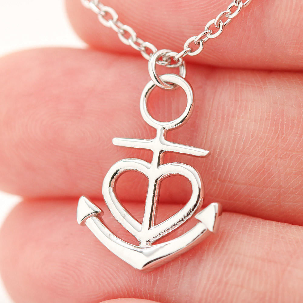 Amazing Anchor Heart Love Pendant Necklace Gift For Wife!