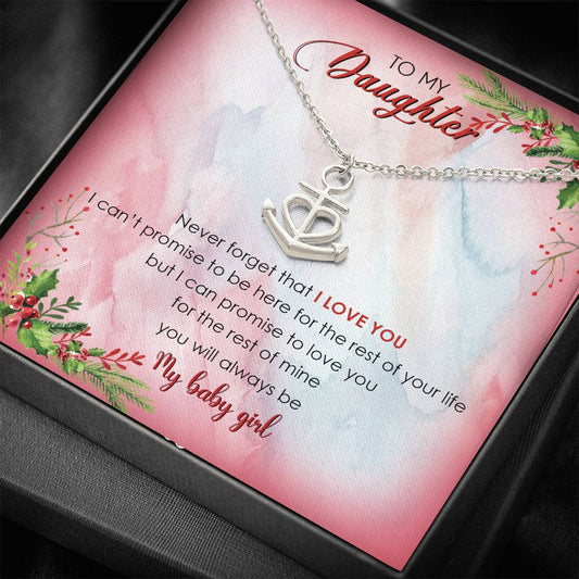 Amazing Anchor Love Pendant Necklace Christmas Gift to My Daughter
