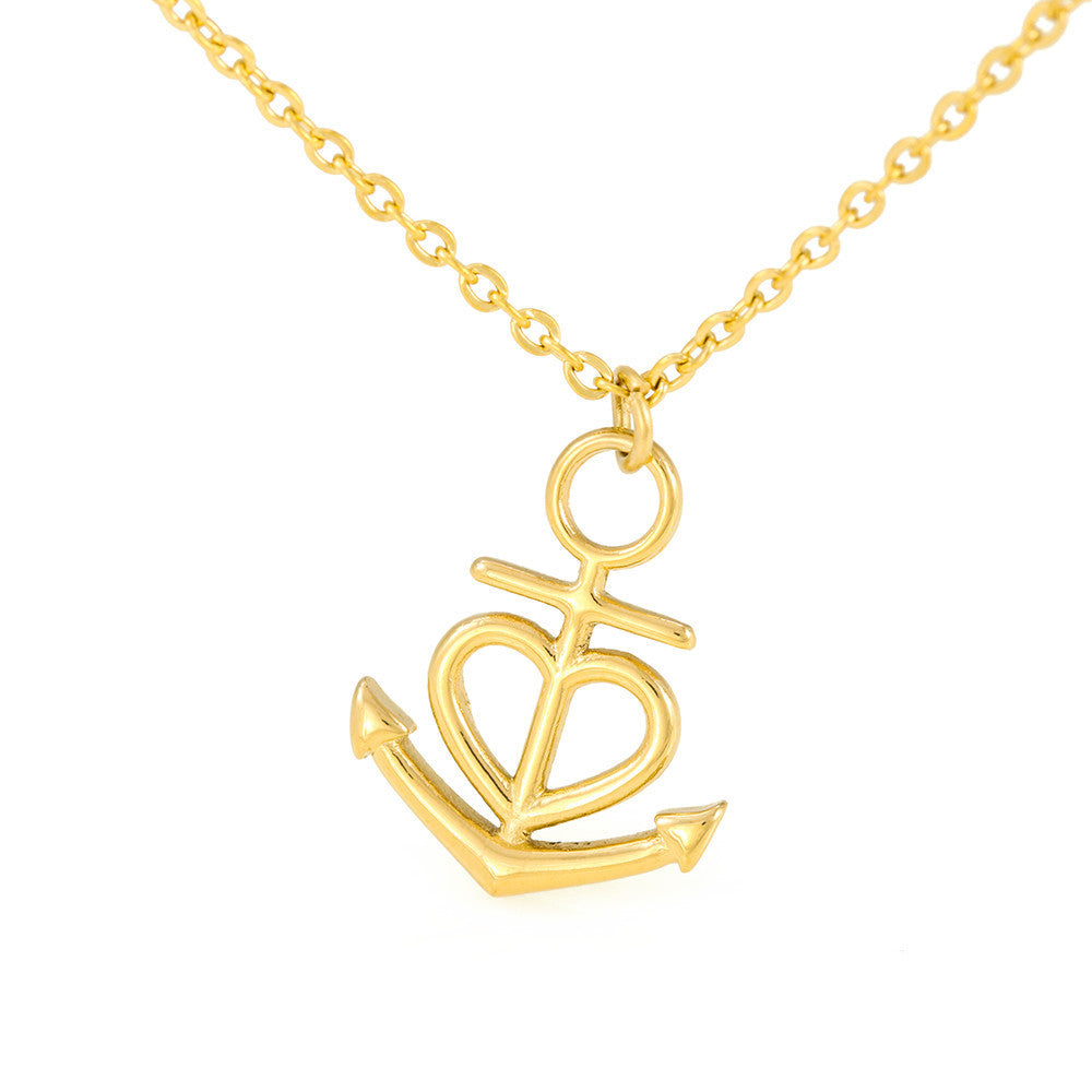 Amazing Anchor Heart Love Pendant Necklace Gift For Wife!