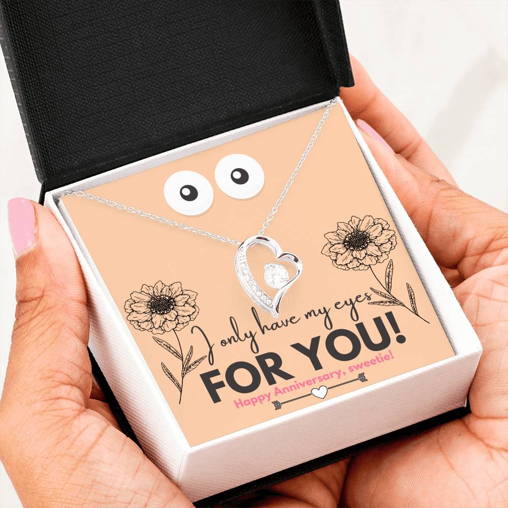هدیه شگفت انگیز گردنبند آویز عشق برای همیشه لطفا برای سالگرد! 