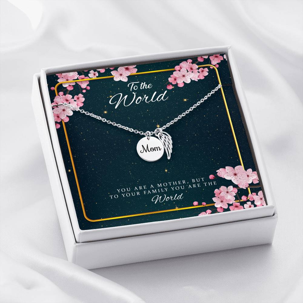 To The World Love Wing Pendant Necklace Gift For Moms!