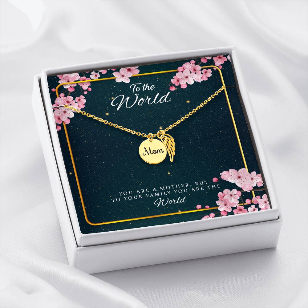 To The World Love Wing Pendant Necklace Gift For Moms!