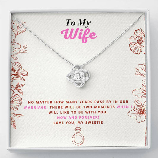 Amazing Love Knot Necklace Anniversary Gift for Wife!