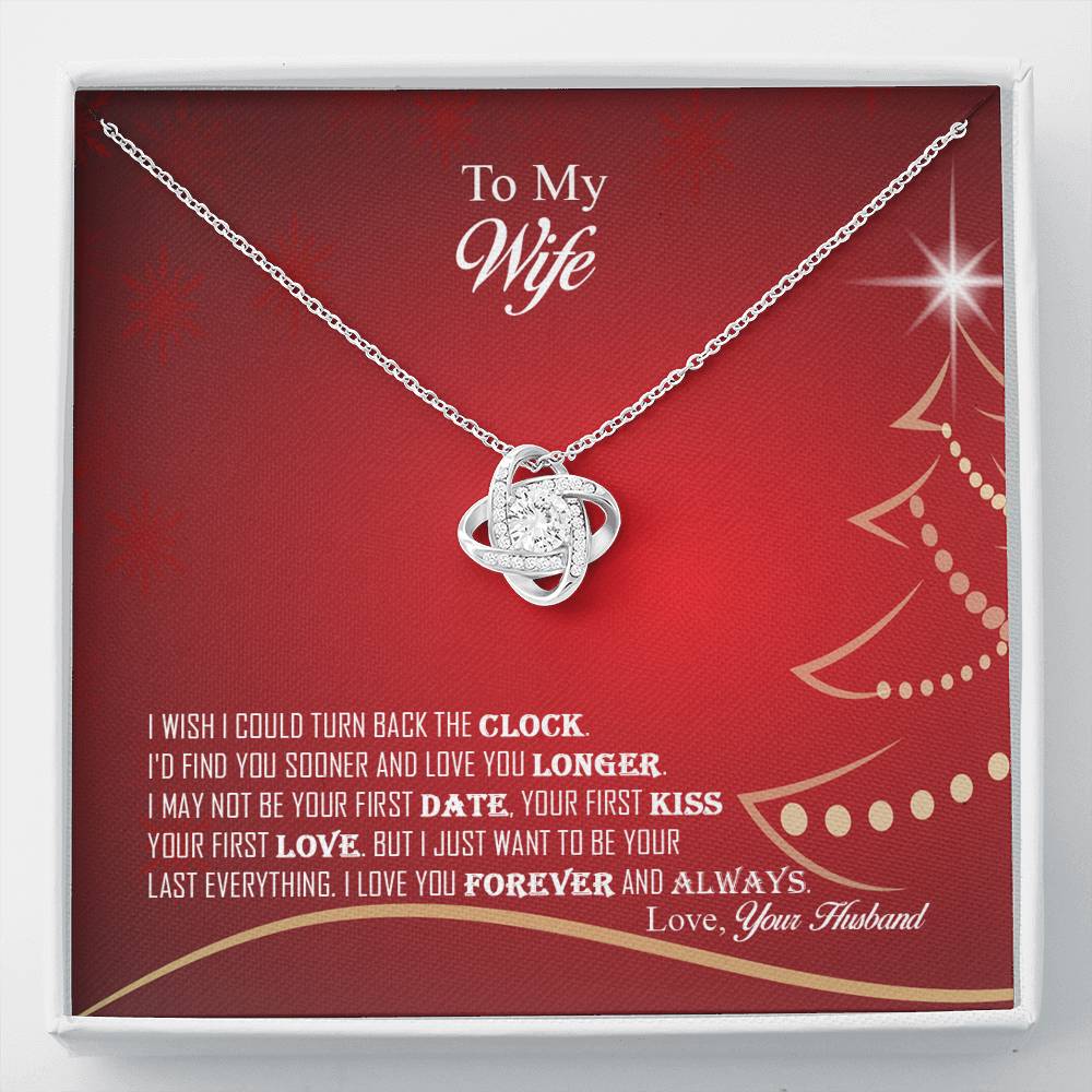Amazing Love Knot Pendant Necklace Christmas Gift For Wife!