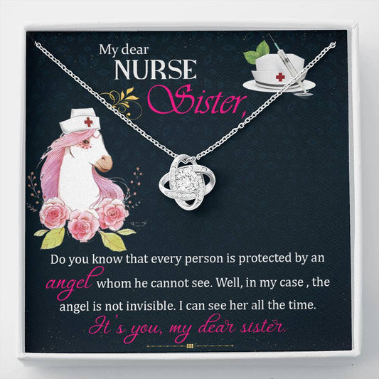 Love Knot Pendant Necklace Gift For Your Nurse Sister!