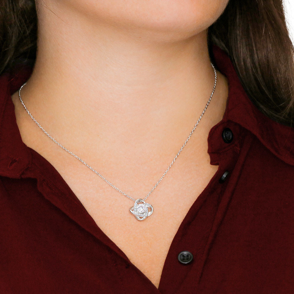 Love Knot Pendant Necklace Gift For My Hero Nurse Mom!