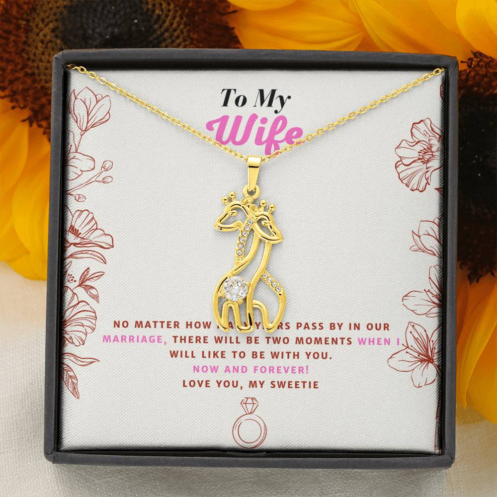 Girafe Anniversary Pendant Necklace Gift For Wife